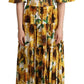 Dolce & Gabbana Sunflower Elegance Open Shoulder Dress