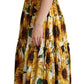 Dolce & Gabbana Sunflower Elegance Open Shoulder Dress