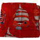 Dolce & Gabbana Elegant Red Fish Print Cotton Scarf