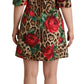 Dolce & Gabbana Chic Leopard Print Sequin Flora A-Line Dress