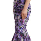 Dolce & Gabbana Elegant Silk Floral Sheath Midi Dress