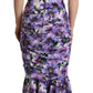 Dolce & Gabbana Elegant Silk Floral Sheath Midi Dress