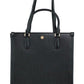 Tory Burch Blake Black Medium Pebbled Leather Shopping Tote Bag Handbag