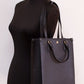 Tory Burch Blake Black Medium Pebbled Leather Shopping Tote Bag Handbag