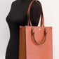 Tory Burch Blake Cortado Medium Pebble Leather Shopping Tote Handbag