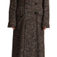 Dolce & Gabbana Elegant Brown Double-Breasted Trench Coat