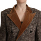 Dolce & Gabbana Elegant Brown Double-Breasted Trench Coat