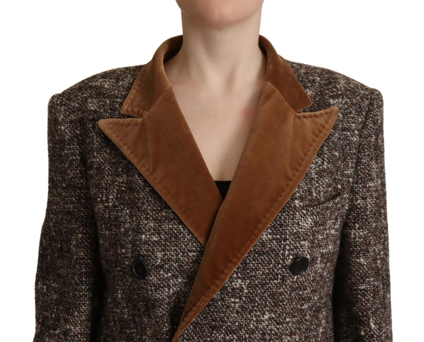 Dolce & Gabbana Elegant Brown Double-Breasted Trench Coat