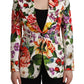 Dolce & Gabbana Elegant Floral Stretch Cotton Blazer Jacket