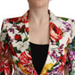 Dolce & Gabbana Elegant Floral Stretch Cotton Blazer Jacket