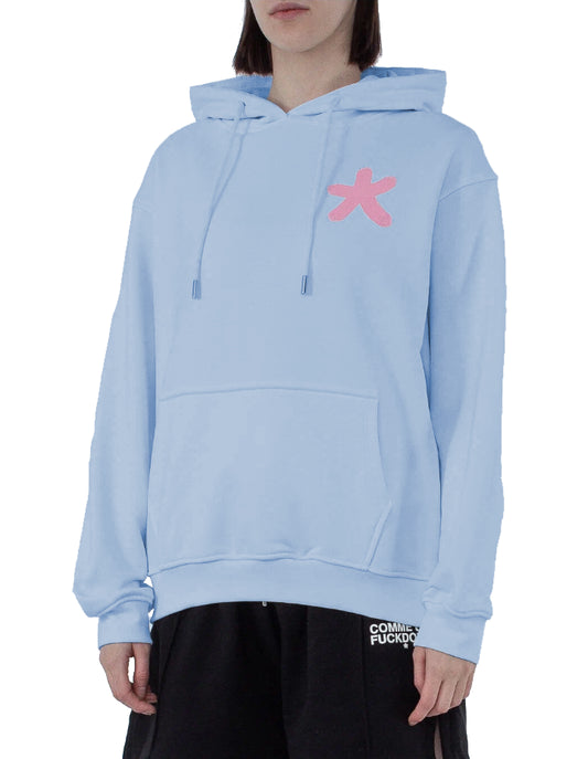 Comme Des Fuckdown Light Blue Cotton Women Sweater