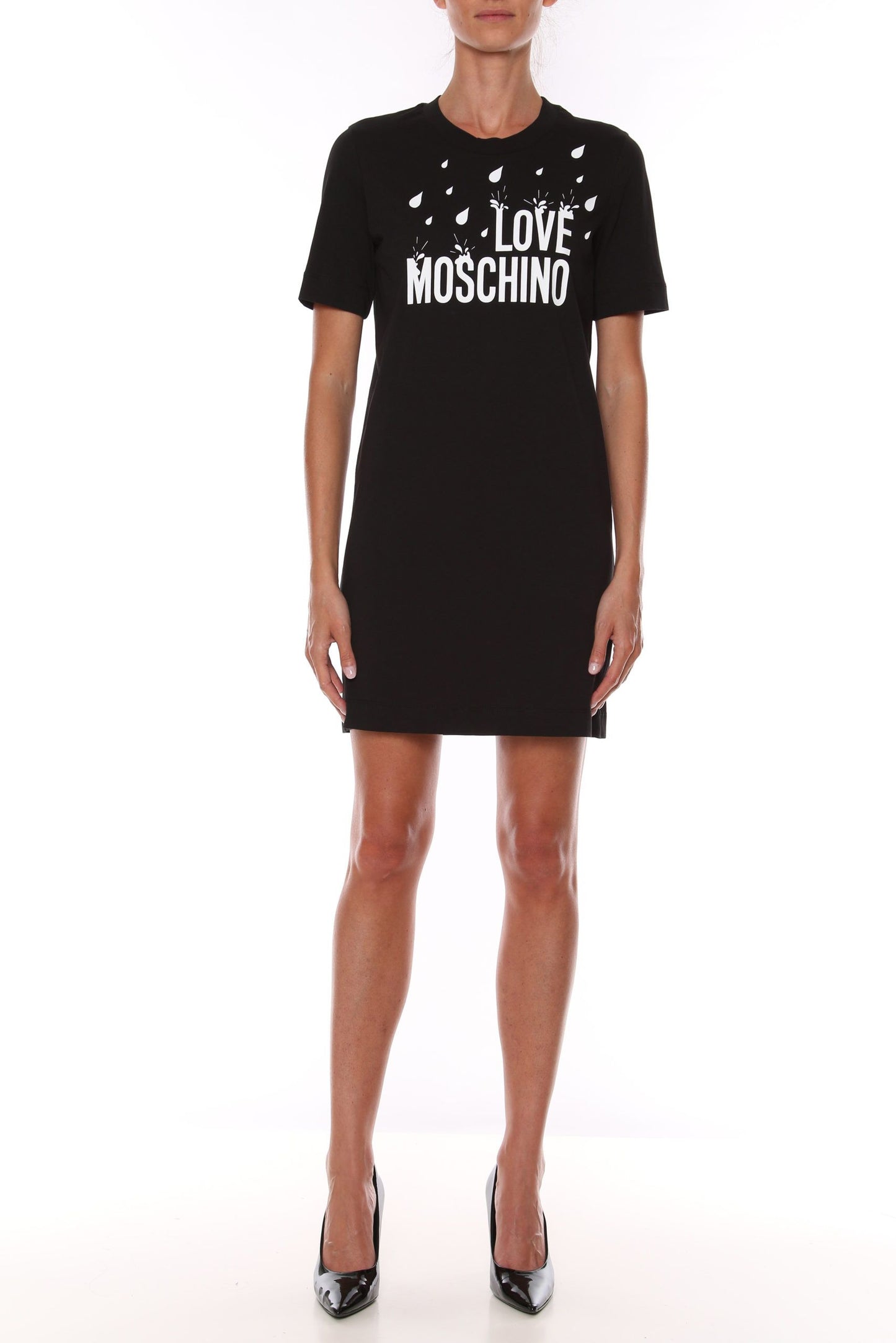 Love Moschino Black Cotton Women Dress