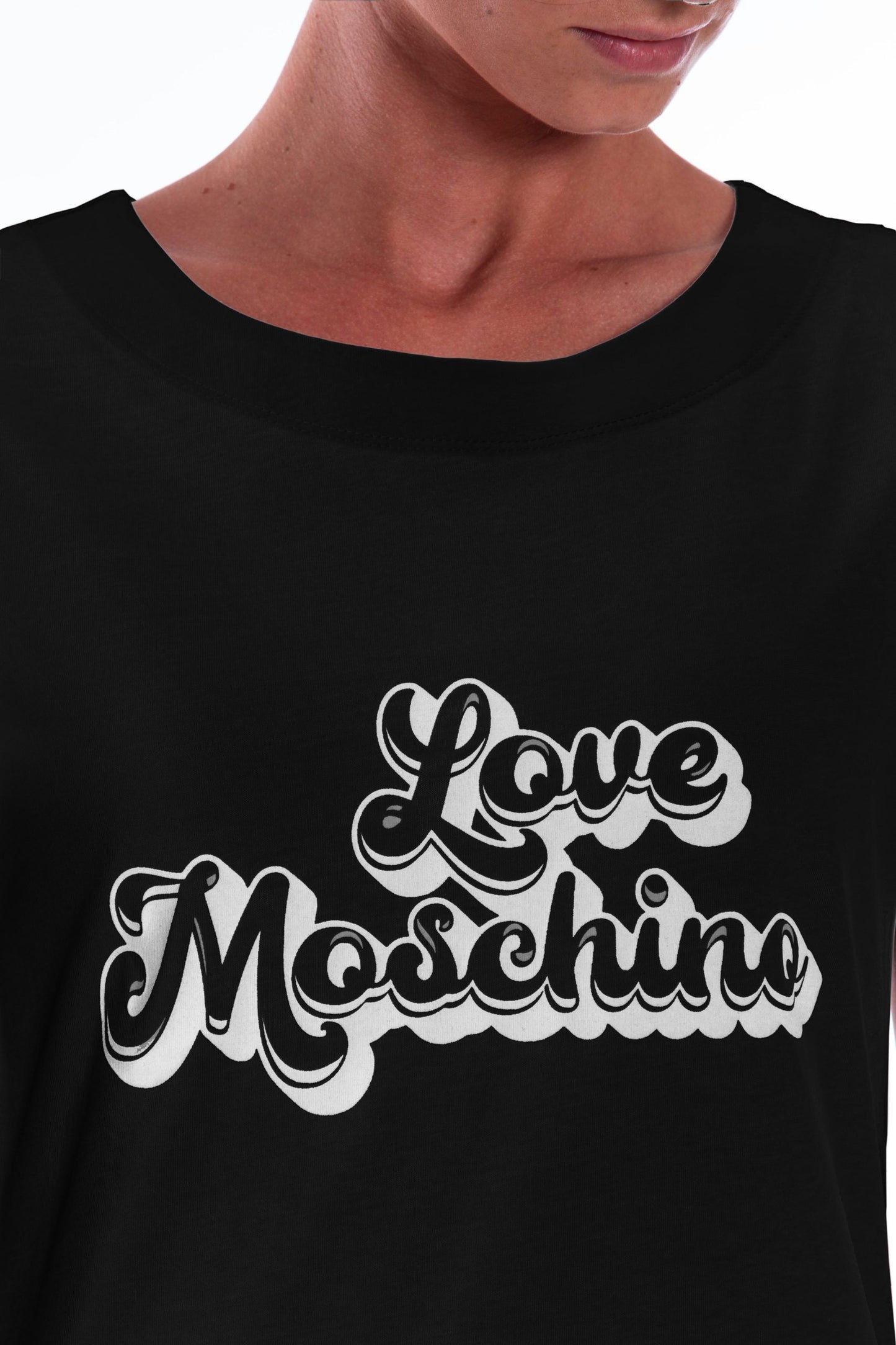 Love Moschino Black Cotton Women Dress