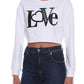 Love Moschino White Cotton Women Sweatshirt