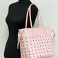 MCM Aren Medium Soft Pink Mixed Visetos Leather Shopper Shoulder Tote Handbag