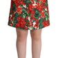 Dolce & Gabbana Vibrant Geranium Print A-Line Skirt