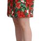 Dolce & Gabbana Vibrant Geranium Print A-Line Skirt