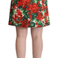 Dolce & Gabbana Vibrant Geranium Print A-Line Skirt