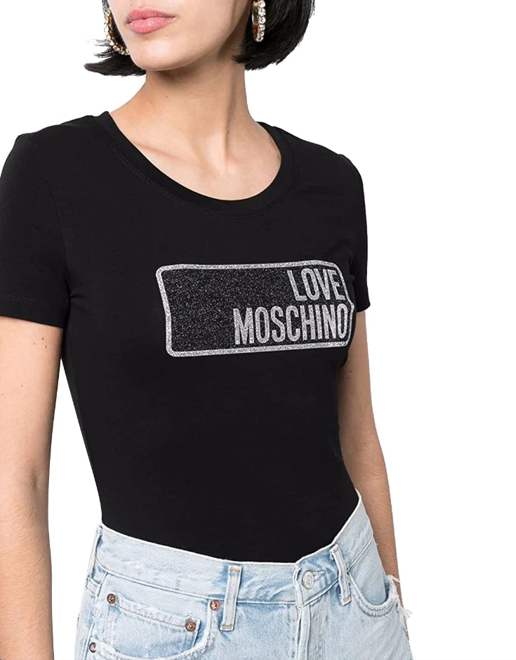 Love Moschino Black Cotton Women T-Shirt