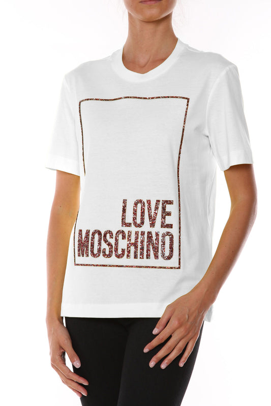 Love Moschino White Cotton Women Top