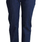 Dolce & Gabbana Elegant Tapered Denim with Faux Pearl Adornment