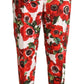 Dolce & Gabbana Chic Anemone Printed Tapered Cotton Pants