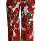 Dolce & Gabbana Elegant Anemone Print Wide Leg Pants