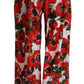 Dolce & Gabbana Elegant Anemone Print Wide Leg Pants