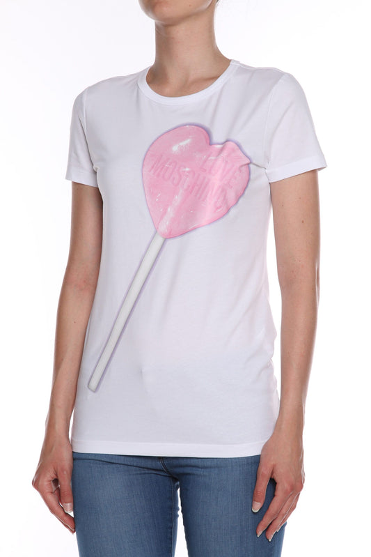 Love Moschino White Cotton Women T-Shirt