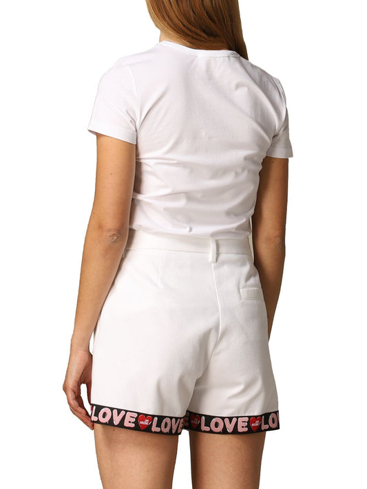 Love Moschino White Cotton Women T-Shirt