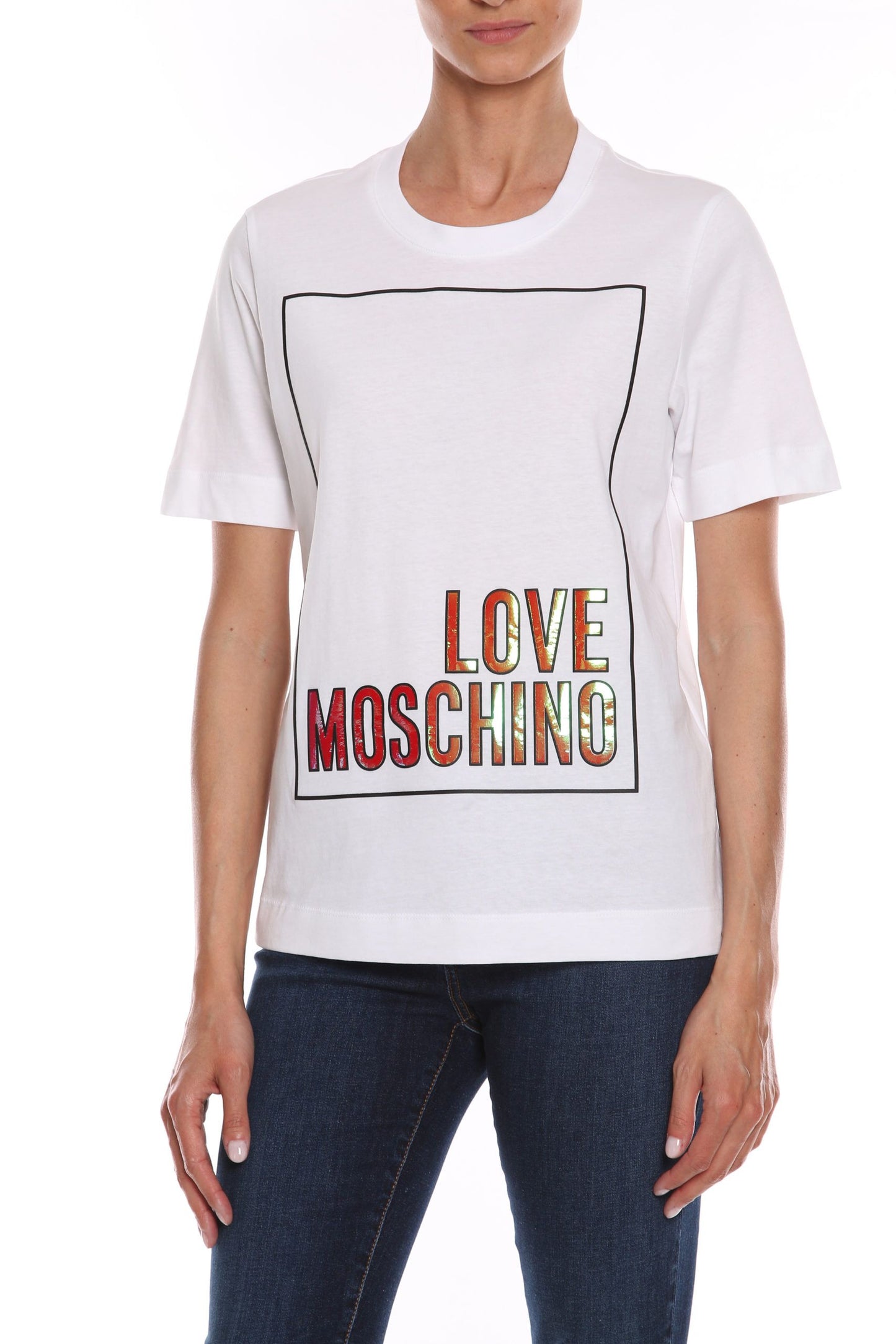 Love Moschino White Cotton Women T-Shirt