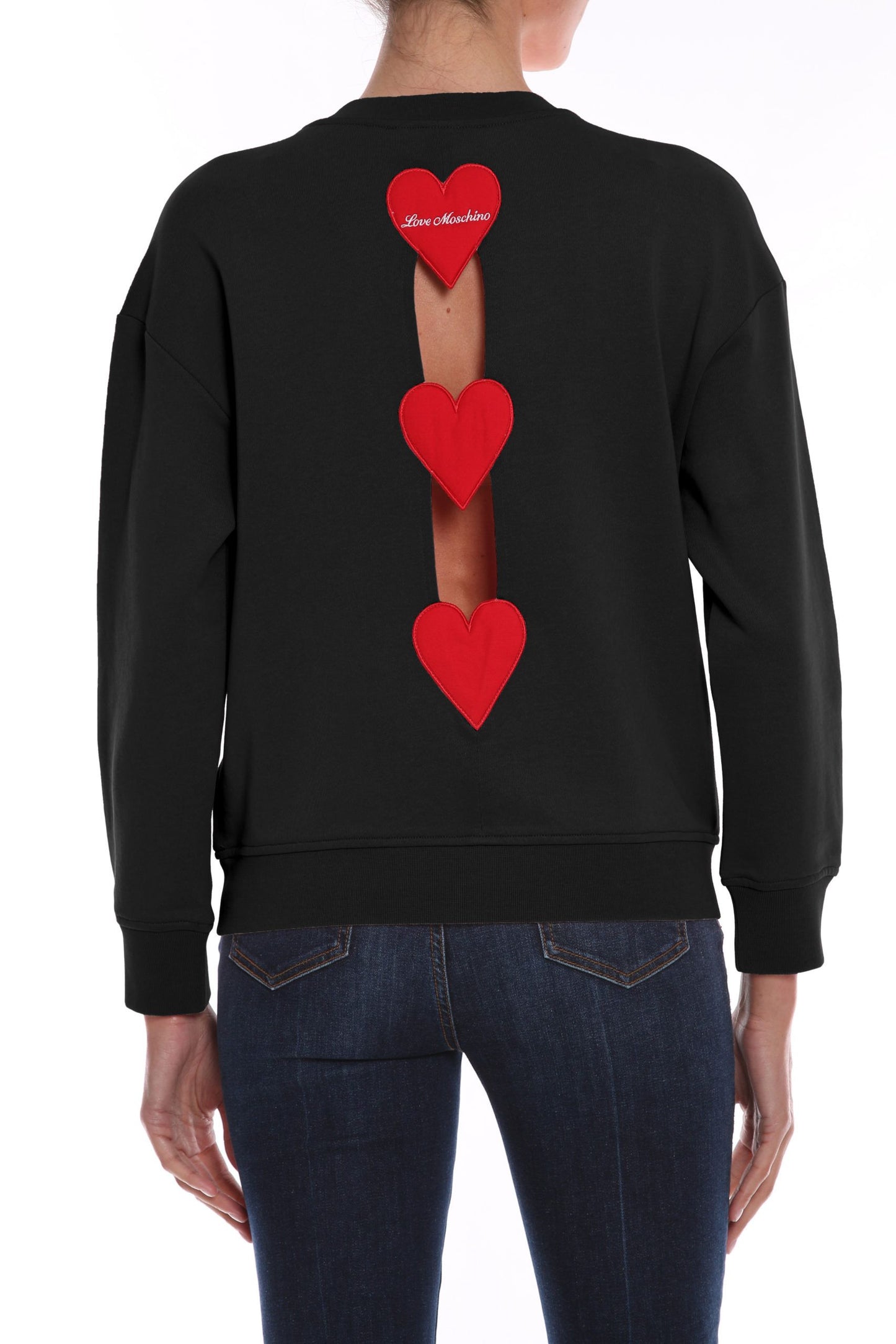 Love Moschino Black Cotton Women Sweater