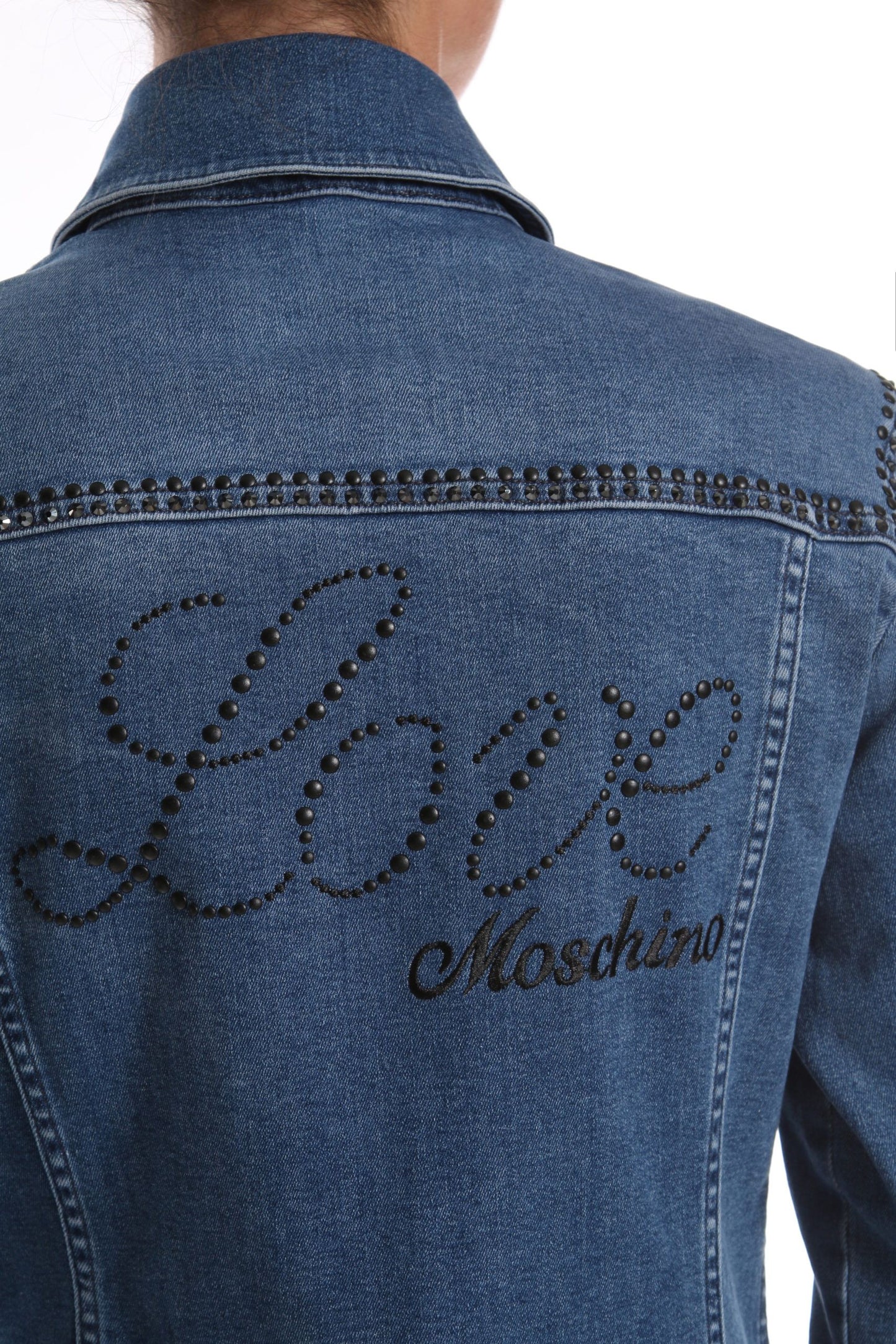 Love Moschino Blue Cotton Women Jacket