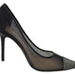 Jimmy Choo Elegant Black Mesh Crystal Pumps