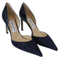 Jimmy Choo Elegant Navy Suede Pointed Toe Pumps