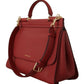 Dolce & Gabbana Chic Red Leather Sicily Shoulder Bag