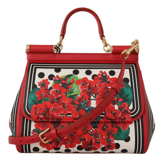 Dolce & Gabbana Sicilian Blossom Leather Shoulder Bag