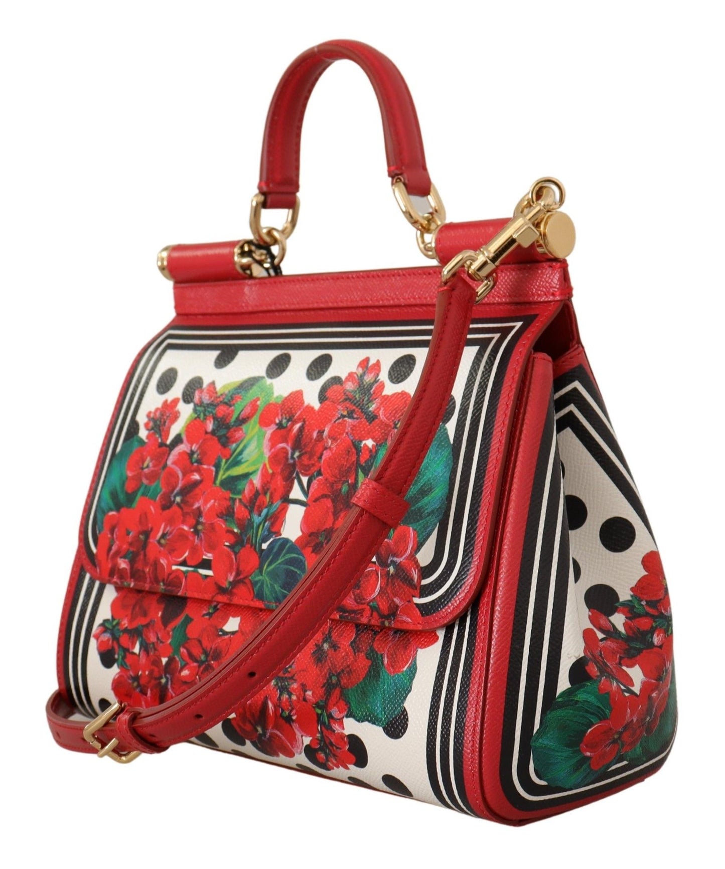 Dolce & Gabbana Sicilian Blossom Leather Shoulder Bag