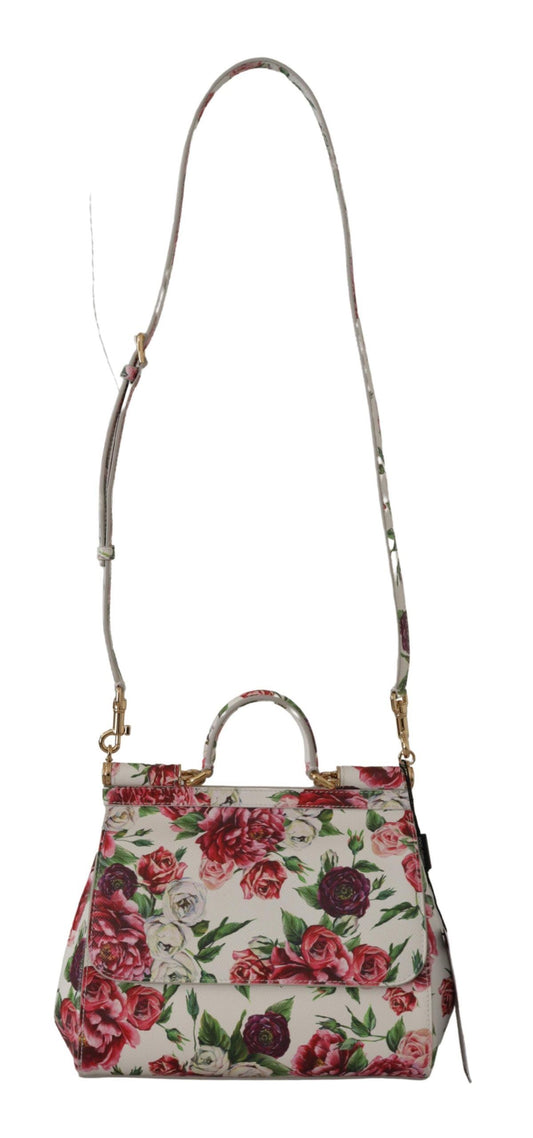 Dolce & Gabbana Floral Elegance Leather Shoulder Bag