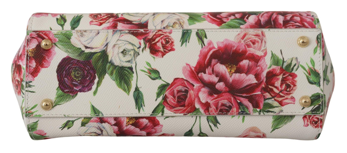 Dolce & Gabbana Floral Elegance Leather Shoulder Bag