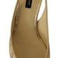 Dolce & Gabbana Gleaming Gold Crystal Slingback Heels