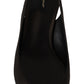 Dolce & Gabbana Elegant Black Leather Slingbacks Heels