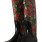 Dolce & Gabbana Elegant Floral Rain Boots - Chic All-Weather Footwear