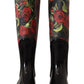 Dolce & Gabbana Elegant Floral Rain Boots - Chic All-Weather Footwear