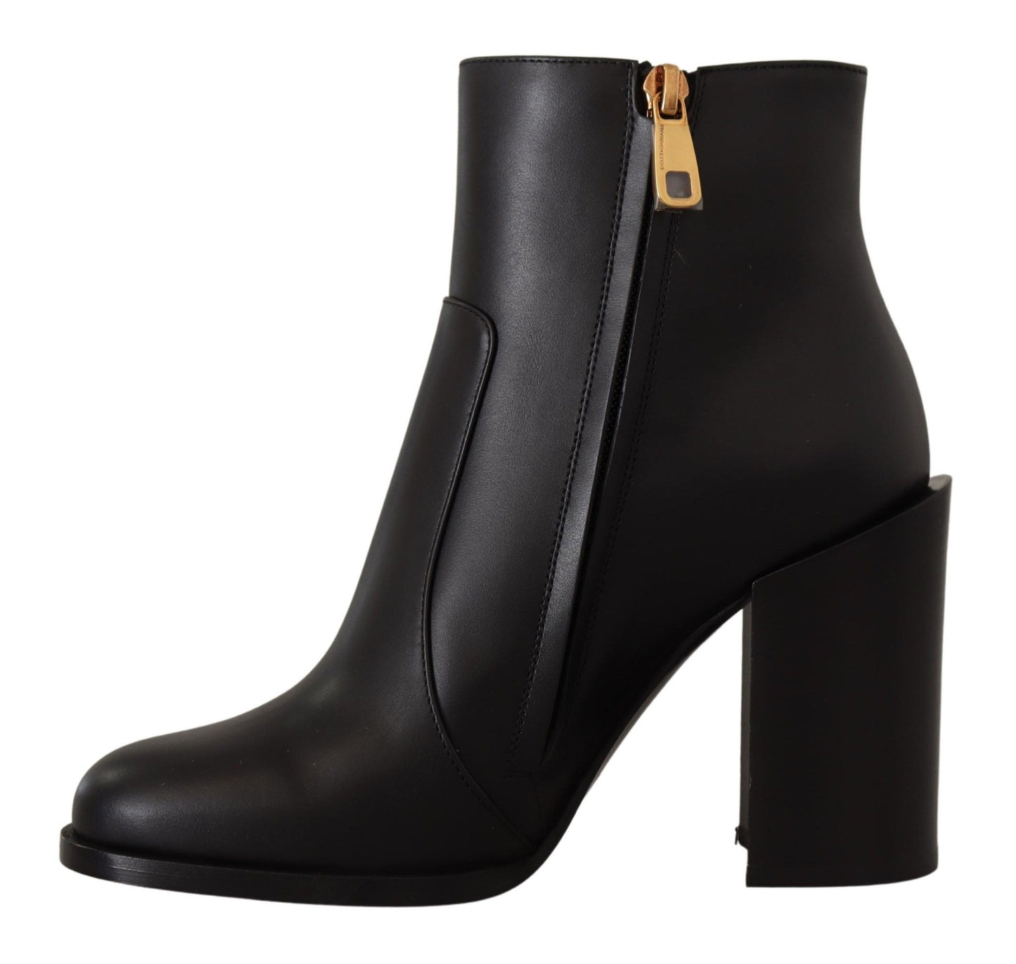 Dolce & Gabbana Black Gold Pearl Embellished Ankle Boots