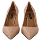 Dolce & Gabbana Elegant Beige Leather Pumps