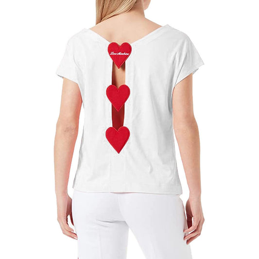 Love Moschino White Cotton Women T-Shirt