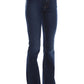 Love Moschino Dark Blue Cotton Women's Bell-Bottom Jean