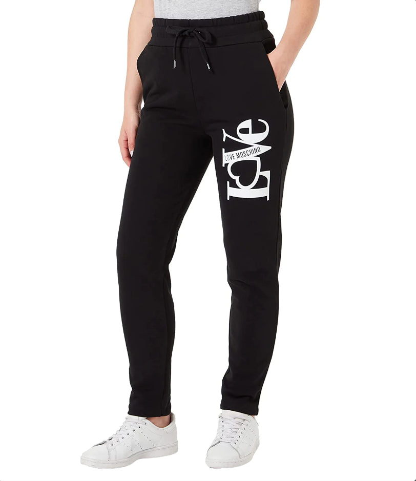 Love Moschino Black Cotton Women Sweatpant