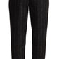 Dolce & Gabbana Elegant High-Waisted Striped Tapered Pants